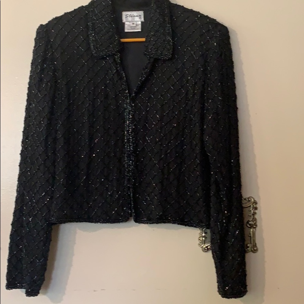 Stenay size medium black beaded jacket.